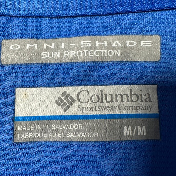 Columbia PFG Omni Shade Sun Protection Hoodie Long Sleeve V Neck Blue Women M - Picture 5 of 13